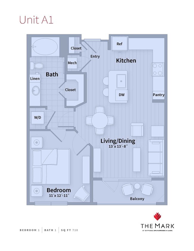 Unit A1 221 floor plan